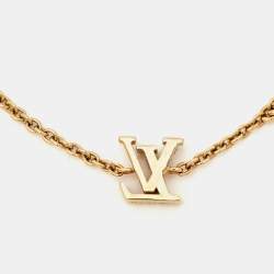 Pre Owned Louis Vuitton LV Iconic Crystal Gold Tone Bracelet 