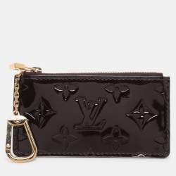 Pre Owned Louis Vuitton Amarante Monogram Vernis Key Pouch