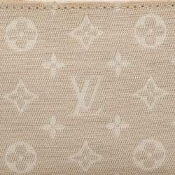 Pre Owned Louis Vuitton Beige Mini Lin Key Pouch