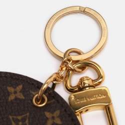 Pre Owned Louis Vuitton Monogram Canvas Stories Heart Round Key Holder and Bag Charm