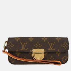 Pre Owned Louis Vuitton Brown Monogram Pochette Lagoon Glasses Case