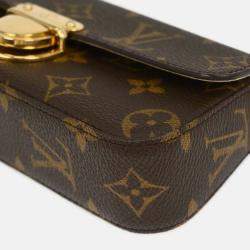Pre Owned Louis Vuitton Brown Monogram Pochette Lagoon Glasses Case