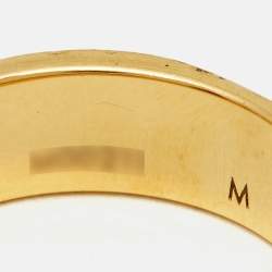 Pre Owned Louis Vuitton Nanogram Two Tone Ring Size 54