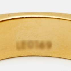 Pre Owned Louis Vuitton Nanogram Two Tone Ring Size 54