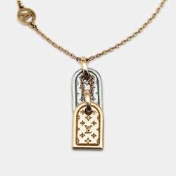 Pre Owned Louis Vuitton Nanogram Two Tone Metal Bracelet