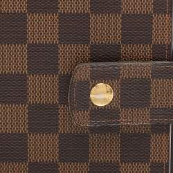 Pre Owned Louis Vuitton Damier Ebene Large Ring Agenda Cover