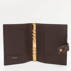 Pre Owned Louis Vuitton Damier Ebene Large Ring Agenda Cover