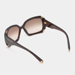 Pre Owned Louis Vuitton Dark Brown Z0366W  Hortensia Square Sunglasses