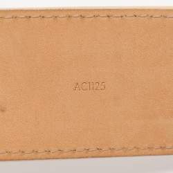 Pre Owned Louis Vuitton Damier Azur Canvas Initials Belt 80CM