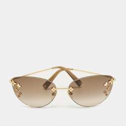 Pre Owned Louis Vuitton Brown Gradient Z0051U Desmayo Rimless Cat Eye Sunglasses