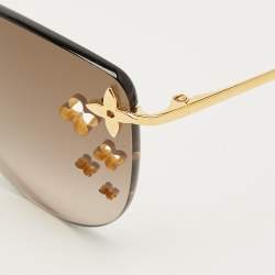 Pre Owned Louis Vuitton Brown Gradient Z0051U Desmayo Rimless Cat Eye Sunglasses