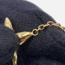 Pre Owned Louis Vuitton Louisette Signature Necklace Gold Plated Rhinestone