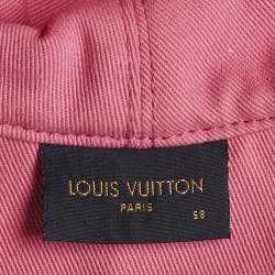 Pre Owned Louis Vuitton Blue/Pink Monogram Cotton Bucket Hat Size 58