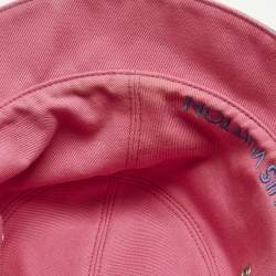Pre Owned Louis Vuitton Blue/Pink Monogram Cotton Bucket Hat Size 58