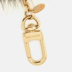 Pre Owned Louis Vuitton Black Mink Fur Fuzzy Bubble Bag Charm