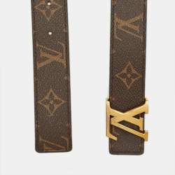 مملوكة مسبقًا Louis Vuitton Black Monogram Canvas LV Initiales Reversible Belt 90CM