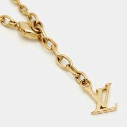 Pre Owned Louis Vuitton Gamble Crystal Gold Tone Bracelet