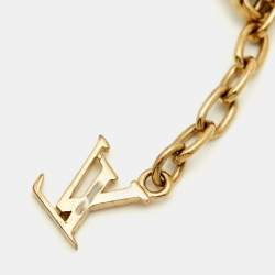 Pre Owned Louis Vuitton Gamble Crystal Gold Tone Bracelet