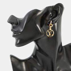 Pre Owned Louis Vuitton Boucles D'Oreilles Crazy In Padlock Earrings Gold Plated
