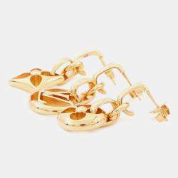 Pre Owned Louis Vuitton Boucles D'Oreilles Crazy In Padlock Earrings Gold Plated
