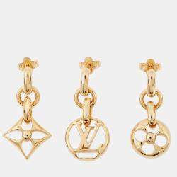 Pre Owned Louis Vuitton Boucles D'Oreilles Crazy In Padlock Earrings Gold Plated