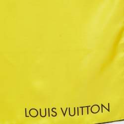 مملوكة مسبقًا Louis Vuitton Yellow/White Checkered Silk Square Scarf