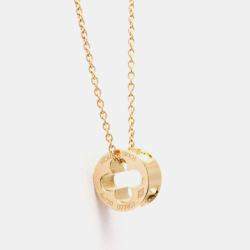 Pre Owned Louis Vuitton Pendant Empreinte 18K Pink Gold Pendant Necklace