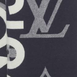 مملوكة مسبقًا Louis Vuitton Navy Blue/White Monogram Cashmere Stole 