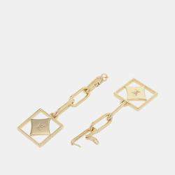 مملوكة مسبقًا Louis Vuitton Boucles D'Oreilles B Blossom Shell Diamond Earrings 18K Yellow Gold