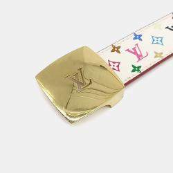 مملوكة مسبقًا حزام لوي فيتون قماش أبيض متعدد الألوان