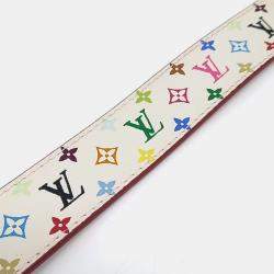 مملوكة مسبقًا حزام لوي فيتون قماش أبيض متعدد الألوان