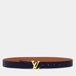 مملوكة مسبقًا Louis Vuitton Black/Brown Leather Reversible LV Belt