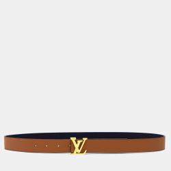 مملوكة مسبقًا Louis Vuitton Black/Brown Leather Reversible LV Belt