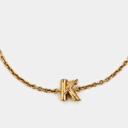 مملوكة مسبقًا Louis Vuitton LV & Me Letter K Gold Tone Bracelet