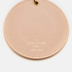 مملوكة مسبقًا Louis Vuitton Tahitiennes Round Key Holder Rose Ballerine Damier Azur Canvas