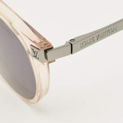 Pre Owned Louis Vuitton Grey/Peach Z1972E LV Rise Round Sunglasses