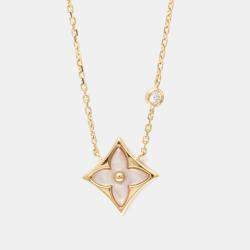 مملوكة مسبقًا Louis Vuitton Pandantif Star Blossom BB Necklace Pink Gold 18K Mother Of Pearl Necklace Pink Gold