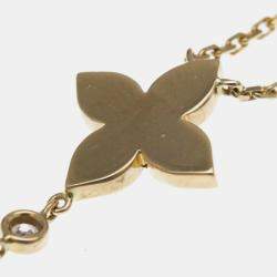 Pre Owned قلادة لويس فيتون باندانتيف ستاربلاسم ألماس ذهب وردي عيار 18 لؤلؤة أم قلادة ذهب وردي