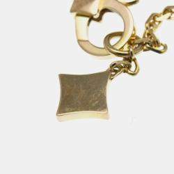 Pre Owned قلادة لويس فيتون باندانتيف ستاربلاسم ألماس ذهب وردي عيار 18 لؤلؤة أم قلادة ذهب وردي