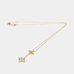 Pre Owned قلادة لويس فيتون باندانتيف ستاربلاسم ألماس ذهب وردي عيار 18 لؤلؤة أم قلادة ذهب وردي