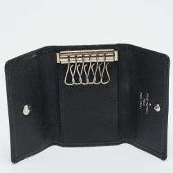 Pre Owned Louis Vuitton 6 Key Holder Black Epi Leather