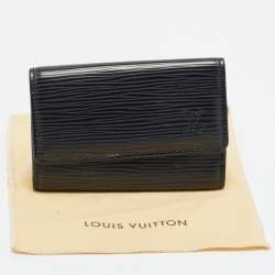 Pre Owned Louis Vuitton 6 Key Holder Black Epi Leather