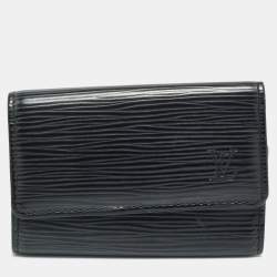 Pre Owned Louis Vuitton 6 Key Holder Black Epi Leather