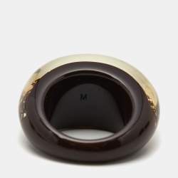 Pre Owned خاتم لوي فيتون إنكلوجنز راتنج كريستال ذهبي اللون مقاس 53