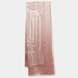 Pre Owned شال لوي فيتون حرير مونوجرامي زهري حقيبة بخارية ترنك