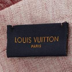 Pre Owned شال لوي فيتون حرير مونوجرامي زهري حقيبة بخارية ترنك