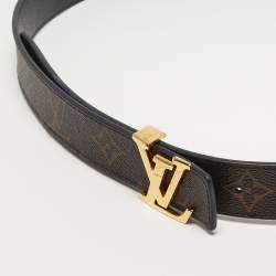 Pre Owned Louis Vuitton LV Initiales 80 CM Reversible Buckle Belt Monogram Canvas