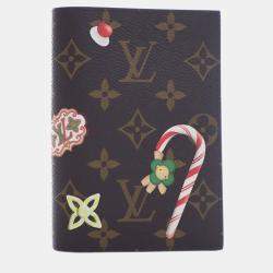 مملوكة مسبقًا Louis Vuitton Brown Monogram Christmas Passport Cover