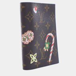 مملوكة مسبقًا Louis Vuitton Brown Monogram Christmas Passport Cover