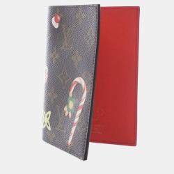 مملوكة مسبقًا Louis Vuitton Brown Monogram Christmas Passport Cover